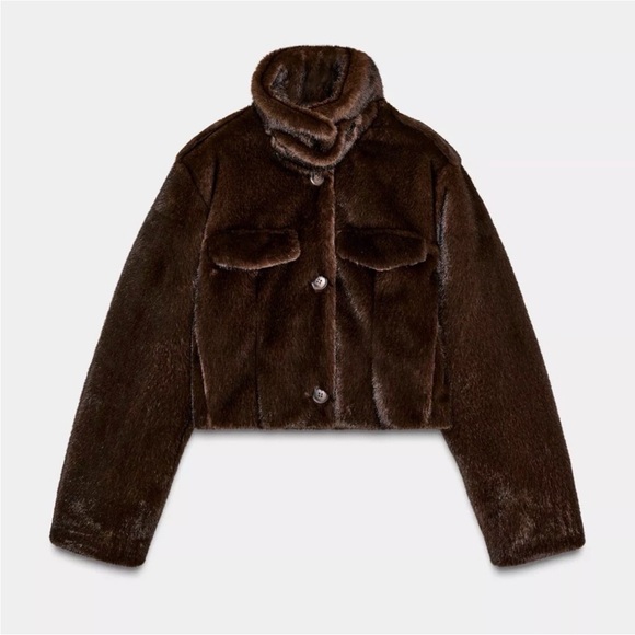 Zara Jackets & Blazers - NWT Zara Faux Fur bomber jacket - size medium